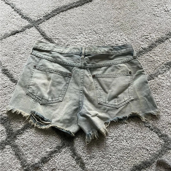 Free People denim shorts jean shorts festival cutoffs 26 - Picture 6 of 9
